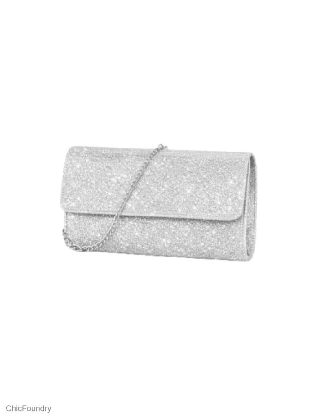 Shimmer Evening Clutch Purse with Chain & Wristlet